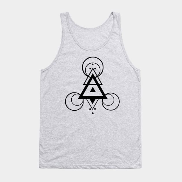 TRIANGLES AND CIRCULES, SACRED GEOMETRY Tank Top by SAMUEL FORMAS